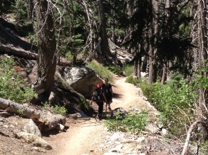 Jodie and Gina leading the way down.